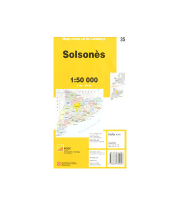 Mapa comarcal de Catalunya 1:50 000 - 35 - Solsonès (7a edició)