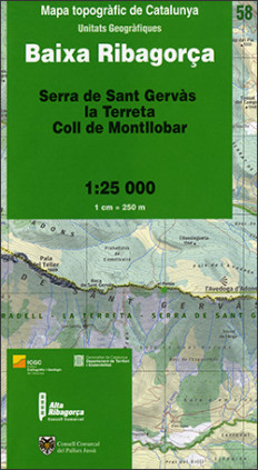 Mapa topogràfic de Catalunya 1:25 000. Unitats Geogràfiques - 58 - Baixa Ribagorça (2a edició)
