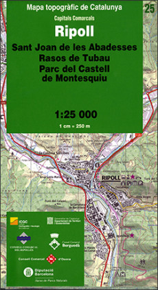 Mapa topogràfic de Catalunya 1:25 000. Capitals Comarcals 25 - Ripoll (2a edició)