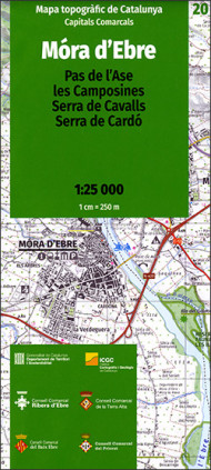 Mapa topogràfic de Catalunya 1:25 000. Capitals Comarcals 20 - Móra d'Ebre (2a edició)