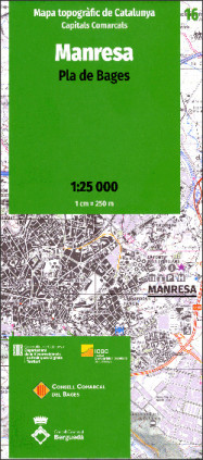 Mapa topogràfic de Catalunya 1:25 000. Capitals Comarcals 16 - Manresa (2a edició)