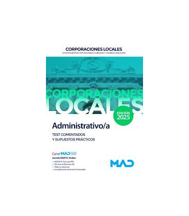ADMINISTRATIVO CORPO LOCALES TEST+SUP 25
