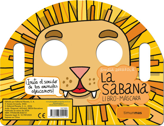 La sabana. Libro-máscara