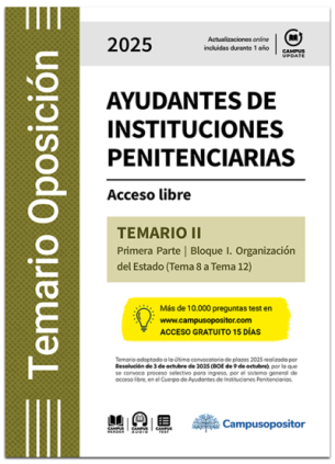 TEMARIO: Cuerpo de Ayudantes de Instituciones Penitenciarias 2025. TOMO II
