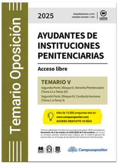 TEMARIO: Cuerpo de Ayudantes de Instituciones Penitenciarias 2025. TOMO V