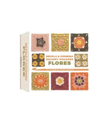 MEZCLA & COMBINA GRANNY SQUARES FLORES