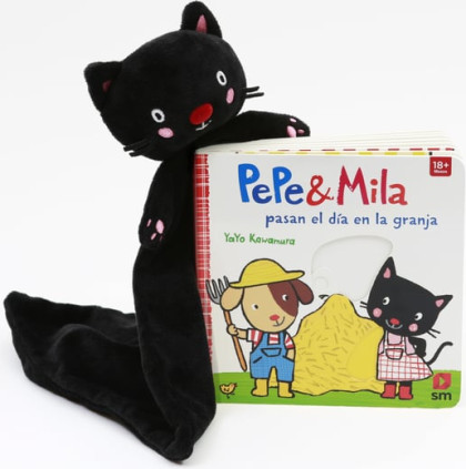 Pack con Doudou Pepe&Mila pasan el día en la granja