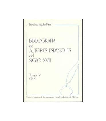 Bibliografía de autores españoles del siglo XVIII. Tomo IV (G-K)