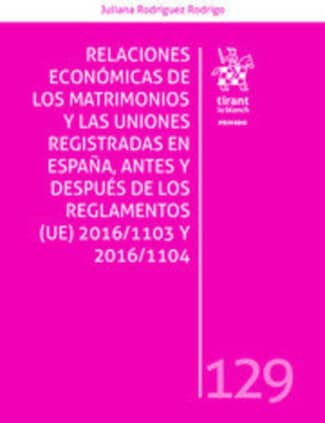 Relaciones Económicas de los Matrimonios y las Uniones Registradas en España, Antes y Después de los Reglamentos (UE) 2016/1103