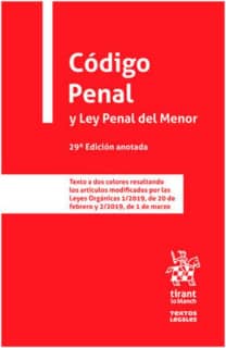 Código Penal y Ley Penal del Menor 29ª Edición 2020
