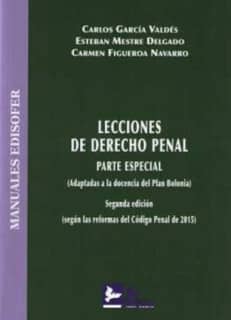 LECCIONES DE DERECHO PENAL, PARTE ESPECIAL