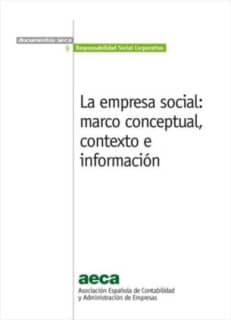 La empresa social: marco conceptual, contexto e información