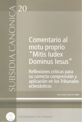 Comentario al motu proprio "Mitis Iudex Dominus Iesus"