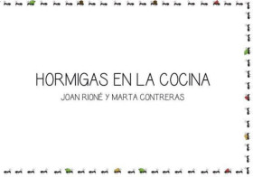 HORMIGAS EN LA COCINA