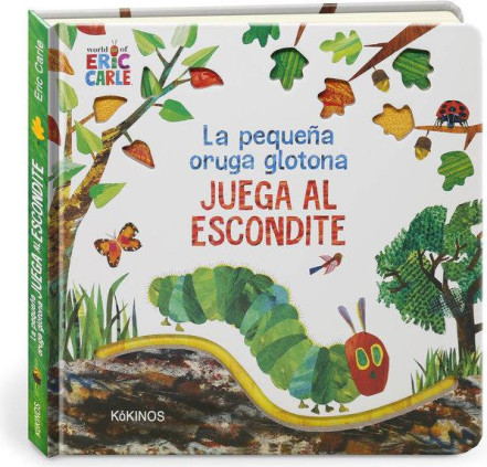 La pequeña oruga glotona juega al escondite