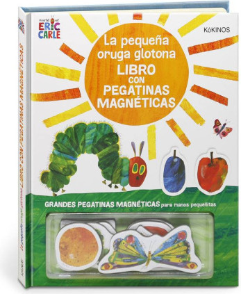 La pequeña oruga glotona con pegatinas magnéticas