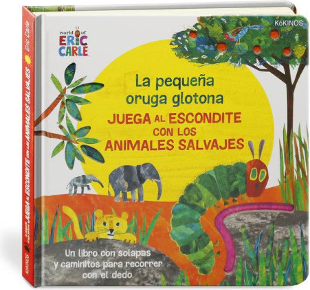 La pequeña oruga glotona juega al escondite con los Animales Salvajes