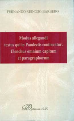 Modus allegandi textus qui in Pandectis continentur. Elenchus omnium capitum et paragraphorum